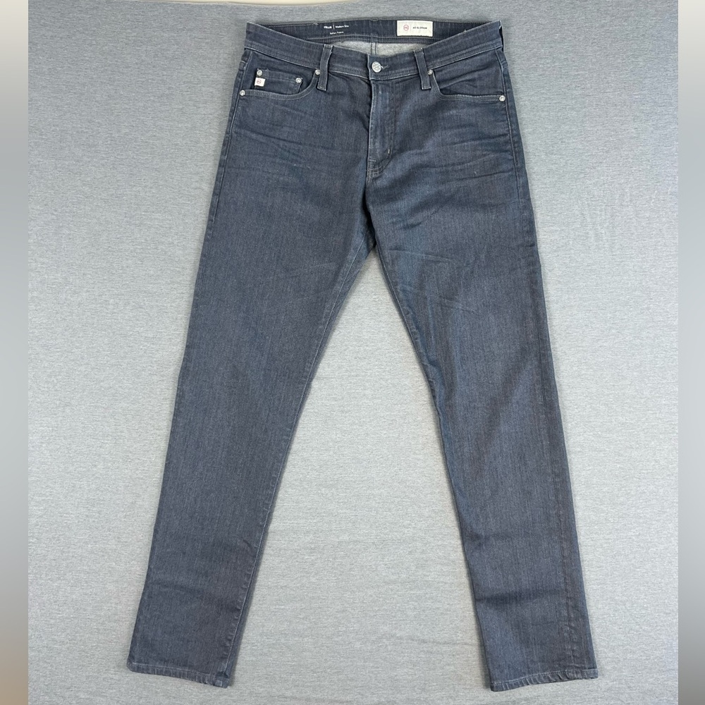 AG Adriano Goldschmied Men's Dark Gray Tellis Slim Jeans